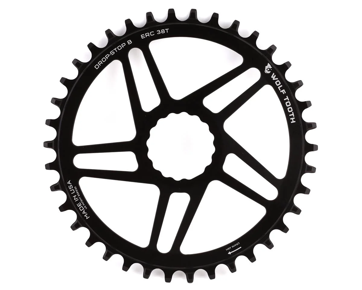 Wolf Tooth Components Cinch Direct Mount CX/Road Chainring (Black) (Drop-Stop B) (Single) (38T)